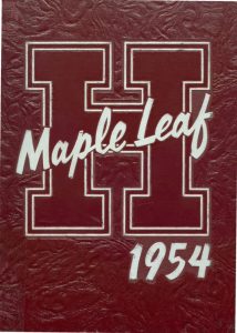 1954 Hornell Yearbook Front Cover